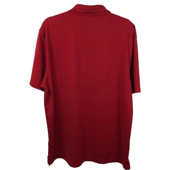 Cubavera Men’s Solid Textured Polo Biking Red Size XL - Picture 4 of 11